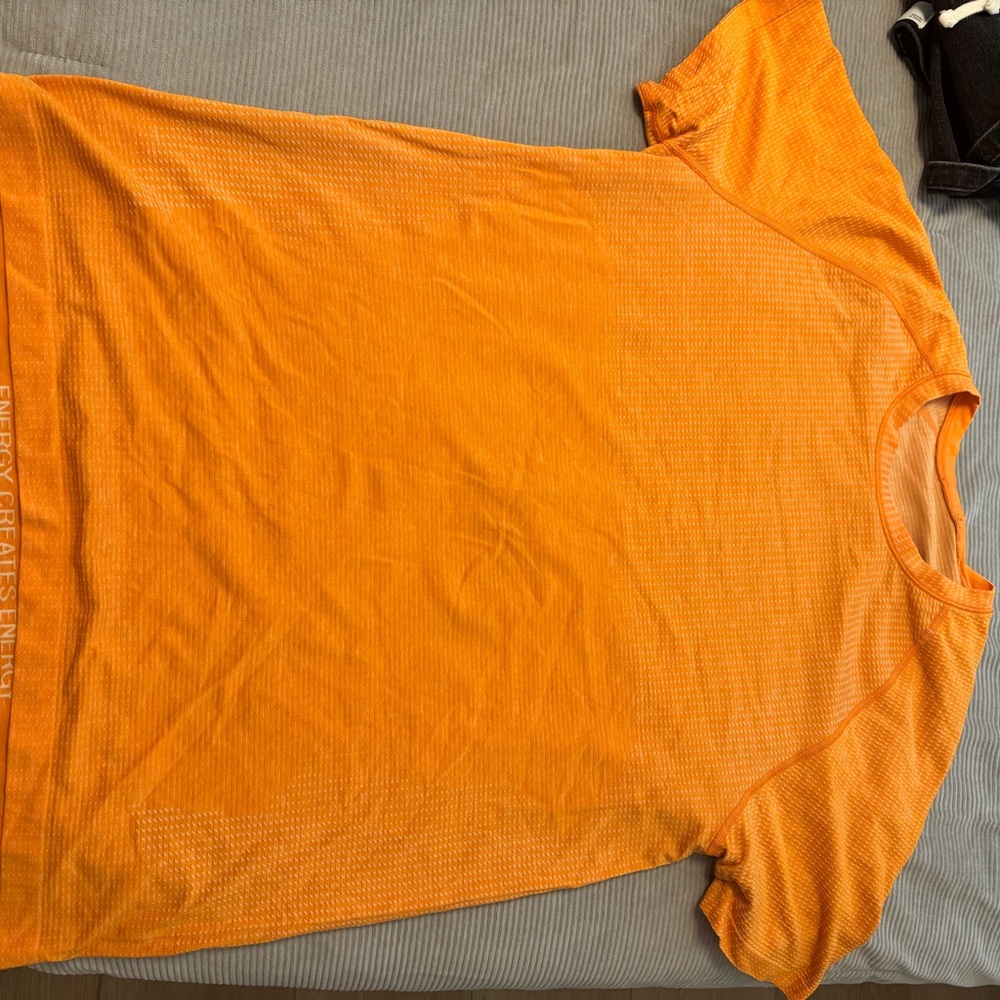 lululemon athletica Orange Short Sleeve Tee